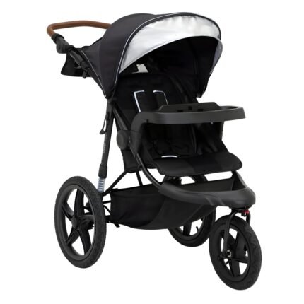 Premium All-Terrain Baby Stroller with Large Canopy, Shock Absorption, and Elegant Design